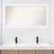 Corvino White Non-Beveled Custom Framed Bathroom Vanity Wall Mirror